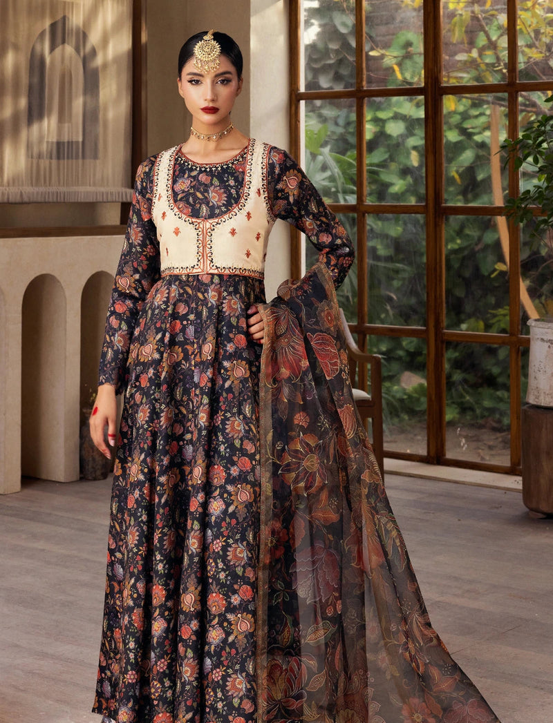 Parizad - 2 Piece - Raw Silk(Peshwas including qoti/Dupatta) - Stitched - Ghonche Official