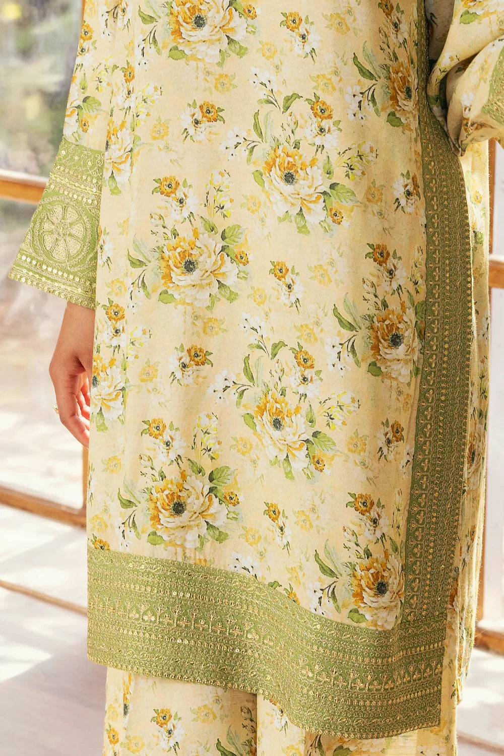 Zeenat - 2 Piece - Raw Silk(Shirt/Trouser) - Stitched - Ghonche Official