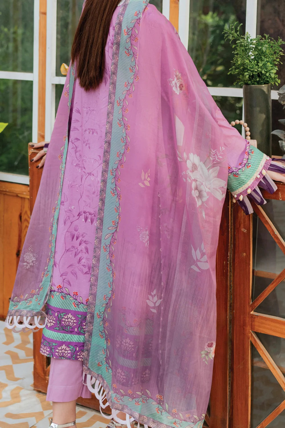 Phulkari - 3 Piece - Embroidered Lawn - Ghonche Official