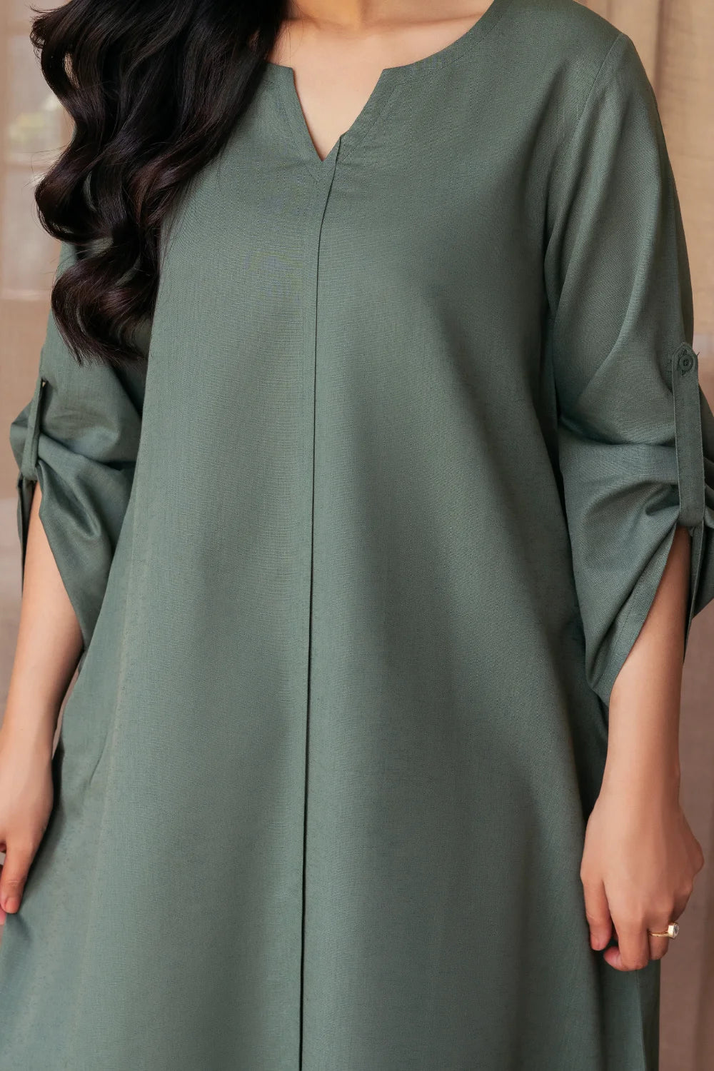 Green Long Kurta - Ghonche Official