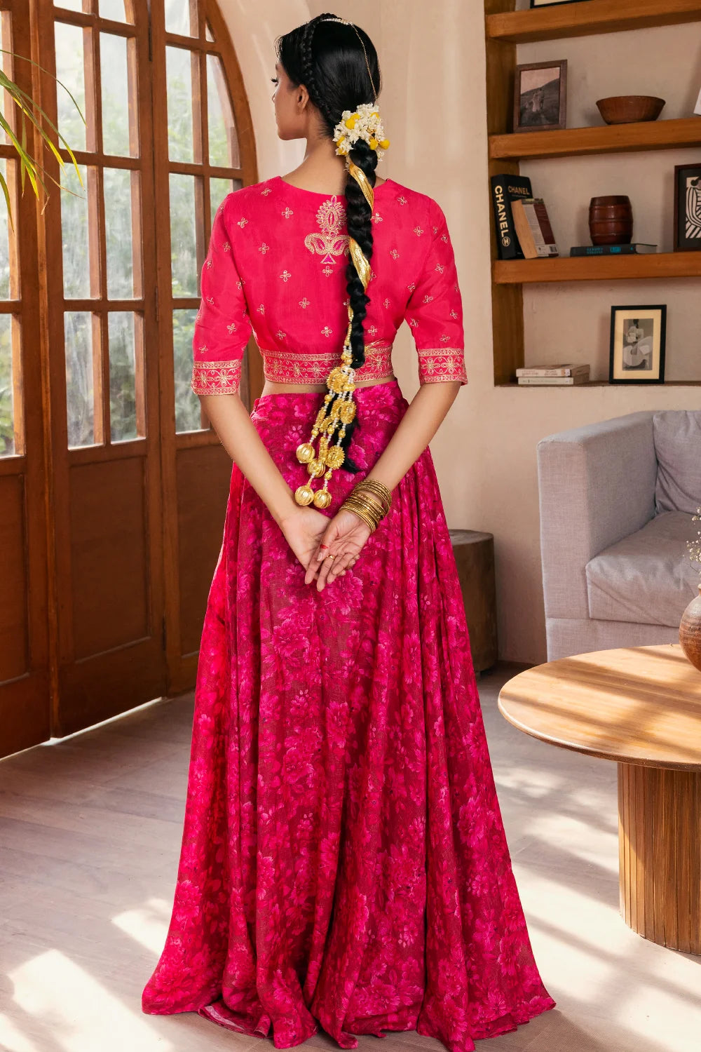 Mumtaz - 2 Piece Raw Silk(Choli/Lehnga) - Stitched - Ghonche Official