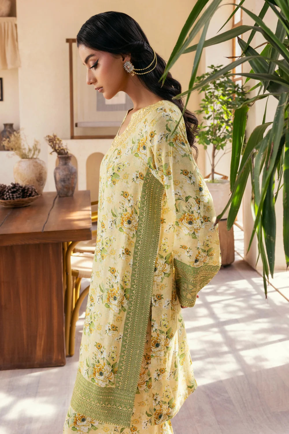 Zeenat - 2 Piece - Raw Silk(Shirt/Trouser) - Stitched - Ghonche Official