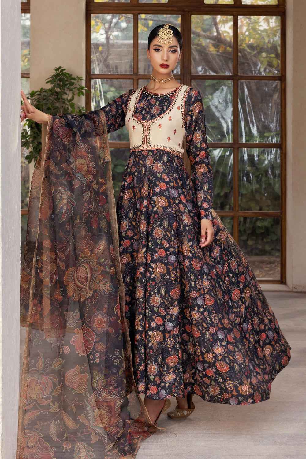 Parizad - 2 Piece - Raw Silk(Peshwas including qoti/Dupatta) - Stitched - Ghonche Official