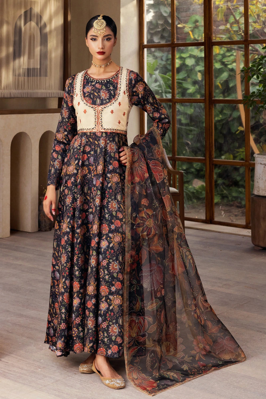 Parizad - 2 Piece - Raw Silk(Peshwas including qoti/Dupatta) - Stitched