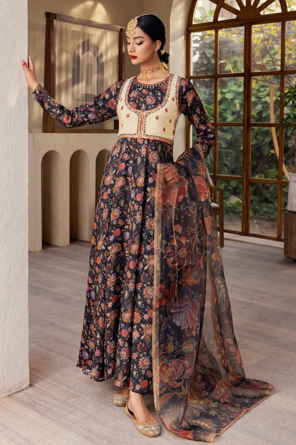 Parizad - 2 Piece - Raw Silk(Peshwas including qoti/Dupatta) - Stitched - Ghonche Official